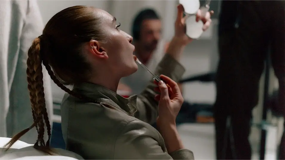 Behind-the-scenes beauty preparation for a high-quality influencer content creation campaign
